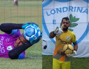 Goleiro Saulo, do Londrina, envia luva para colega do Londrina do Amazonas