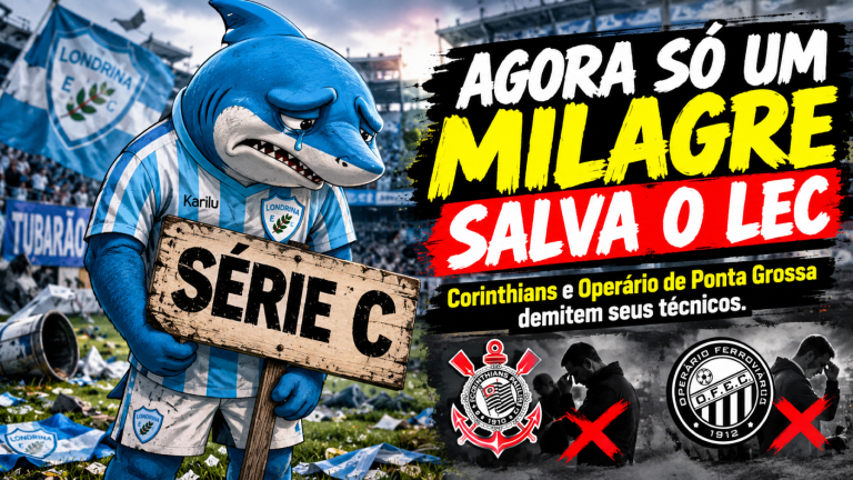 Londrina no bico do corvo. As chances são mínimas de permanecer na Série B
